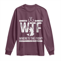 Where Is The Fish Long Sleeve Shirt Funny WTF Fishing Gift - Wonder Print Shop
