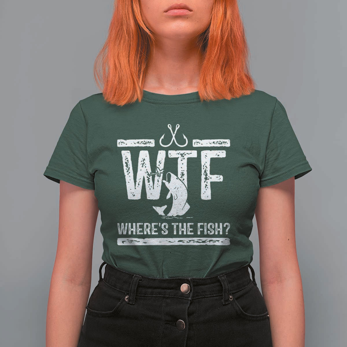 Where Is The Fish T Shirt For Women Funny WTF Fishing Gift - Wonder Print Shop