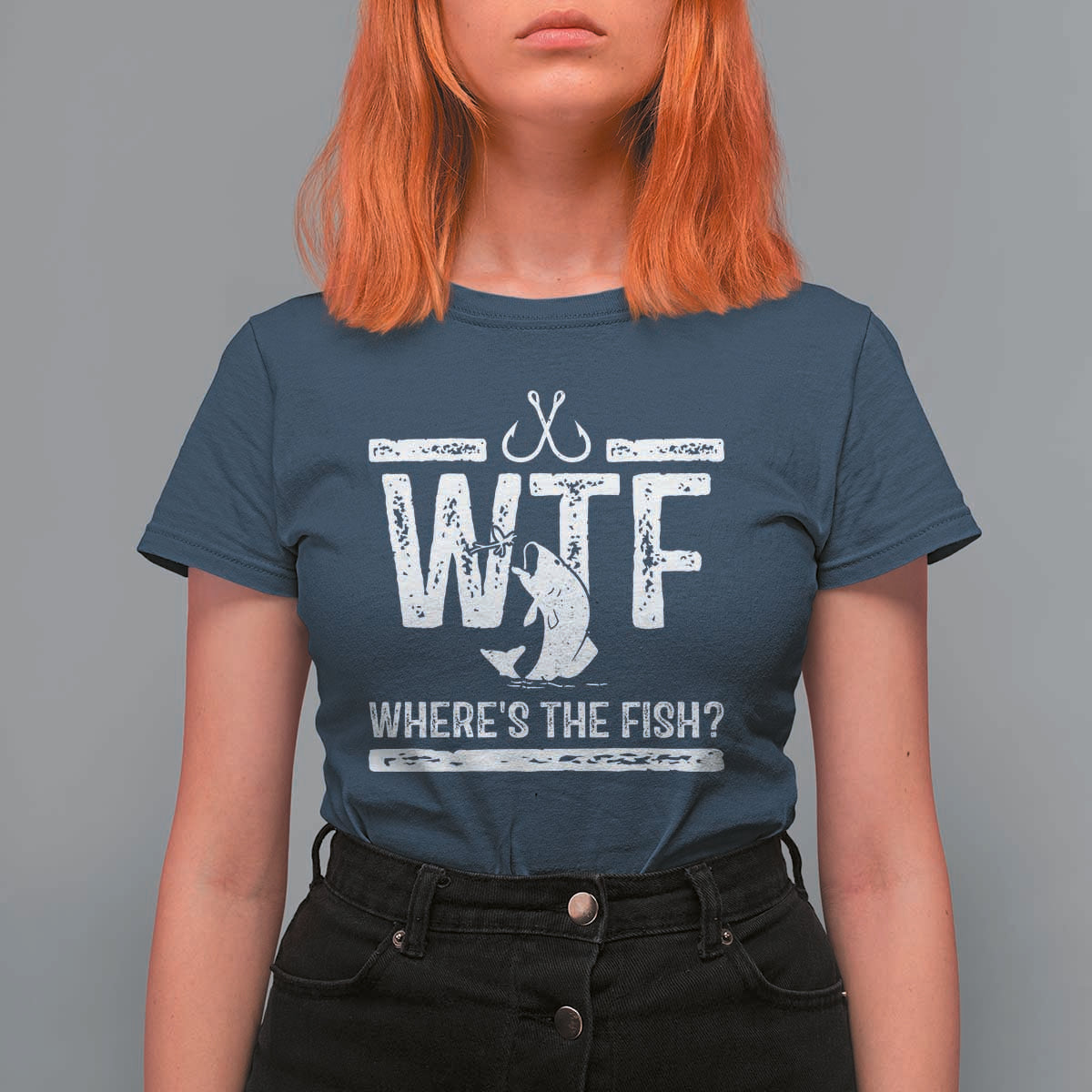 Where Is The Fish T Shirt For Women Funny WTF Fishing Gift - Wonder Print Shop
