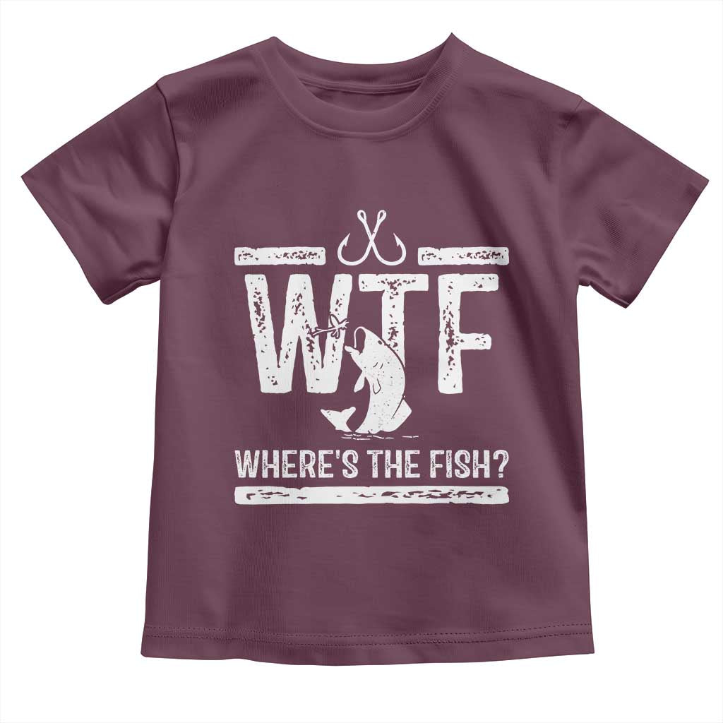 Where Is The Fish Toddler T Shirt Funny WTF Fishing Gift - Wonder Print Shop