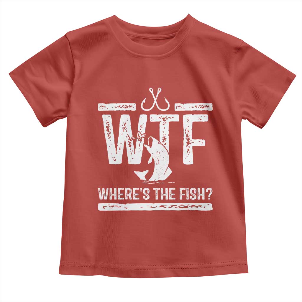 Where Is The Fish Toddler T Shirt Funny WTF Fishing Gift - Wonder Print Shop