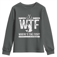 Where Is The Fish Youth Sweatshirt Funny WTF Fishing Gift - Wonder Print Shop