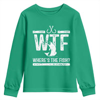 Where Is The Fish Youth Sweatshirt Funny WTF Fishing Gift - Wonder Print Shop