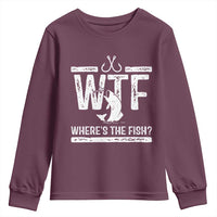 Where Is The Fish Youth Sweatshirt Funny WTF Fishing Gift - Wonder Print Shop