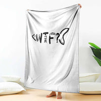 WTF Where Is The Fish Throw Blanket Funny Fisherman Gift