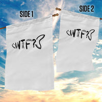 WTF Where Is The Fish Garden Flag Funny Fisherman Gift