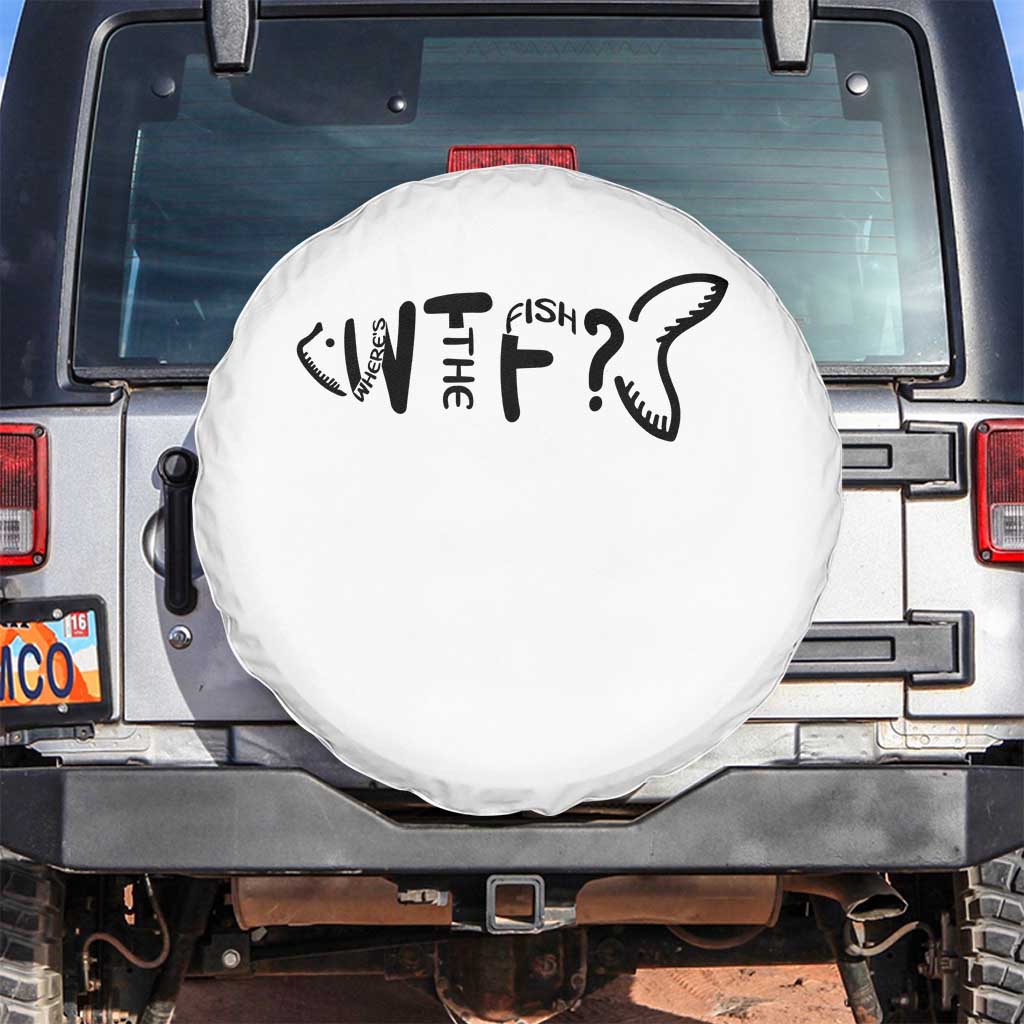 WTF Where Is The Fish Spare Tire Cover Funny Fisherman Gift