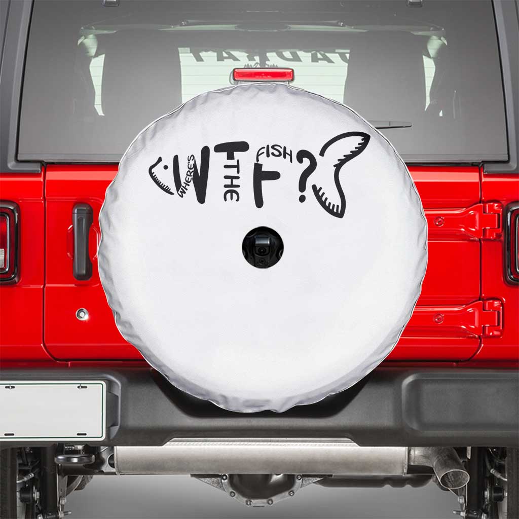 WTF Where Is The Fish Spare Tire Cover Funny Fisherman Gift