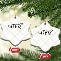 WTF Where Is The Fish Ceramic Ornament Funny Fisherman Gift