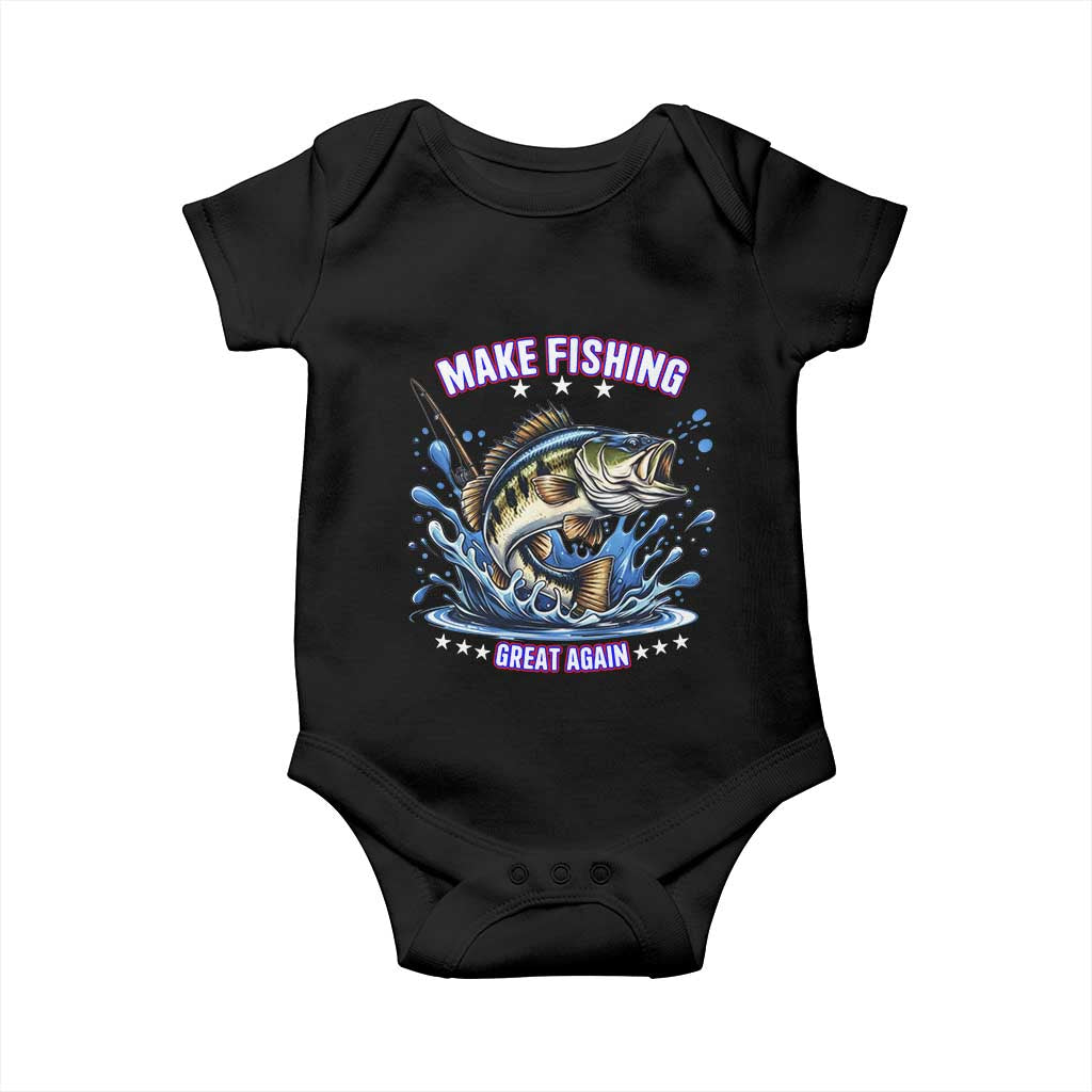 Funny Make Fishing Great Again Baby Onesie Fisherman Gift - Wonder Print Shop
