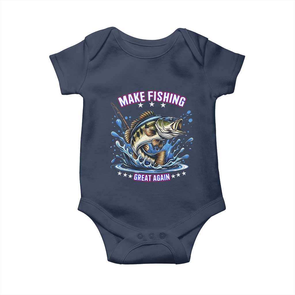 Funny Make Fishing Great Again Baby Onesie Fisherman Gift - Wonder Print Shop