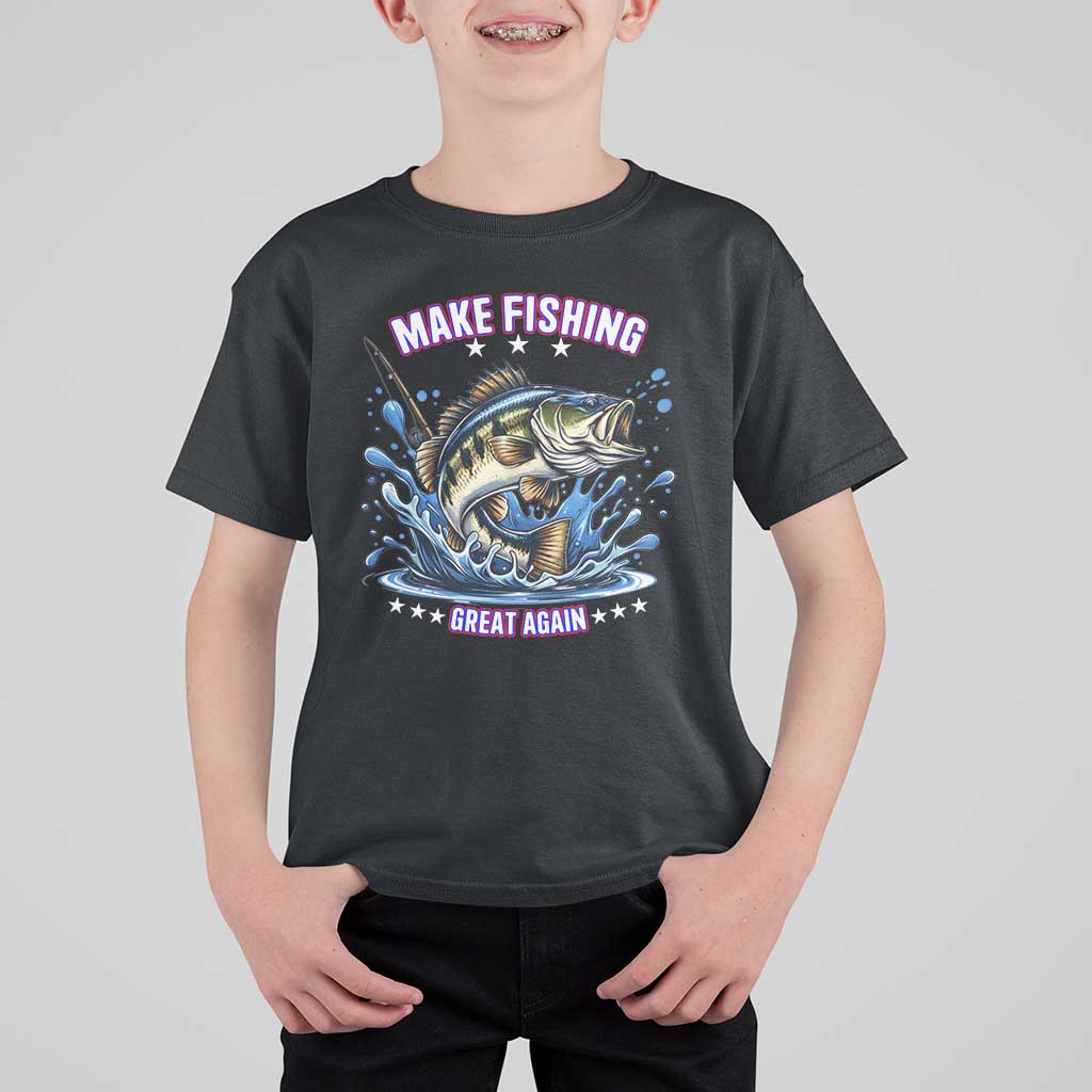 Funny Make Fishing Great Again T Shirt For Kid Fisherman Gift - Wonder Print Shop