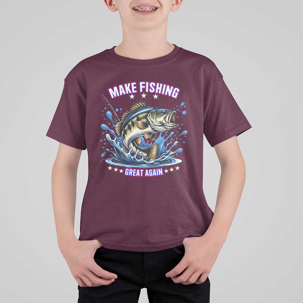 Funny Make Fishing Great Again T Shirt For Kid Fisherman Gift - Wonder Print Shop