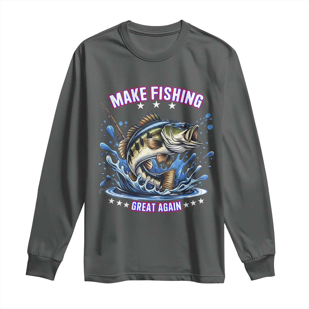 Funny Make Fishing Great Again Long Sleeve Shirt Fisherman Gift - Wonder Print Shop