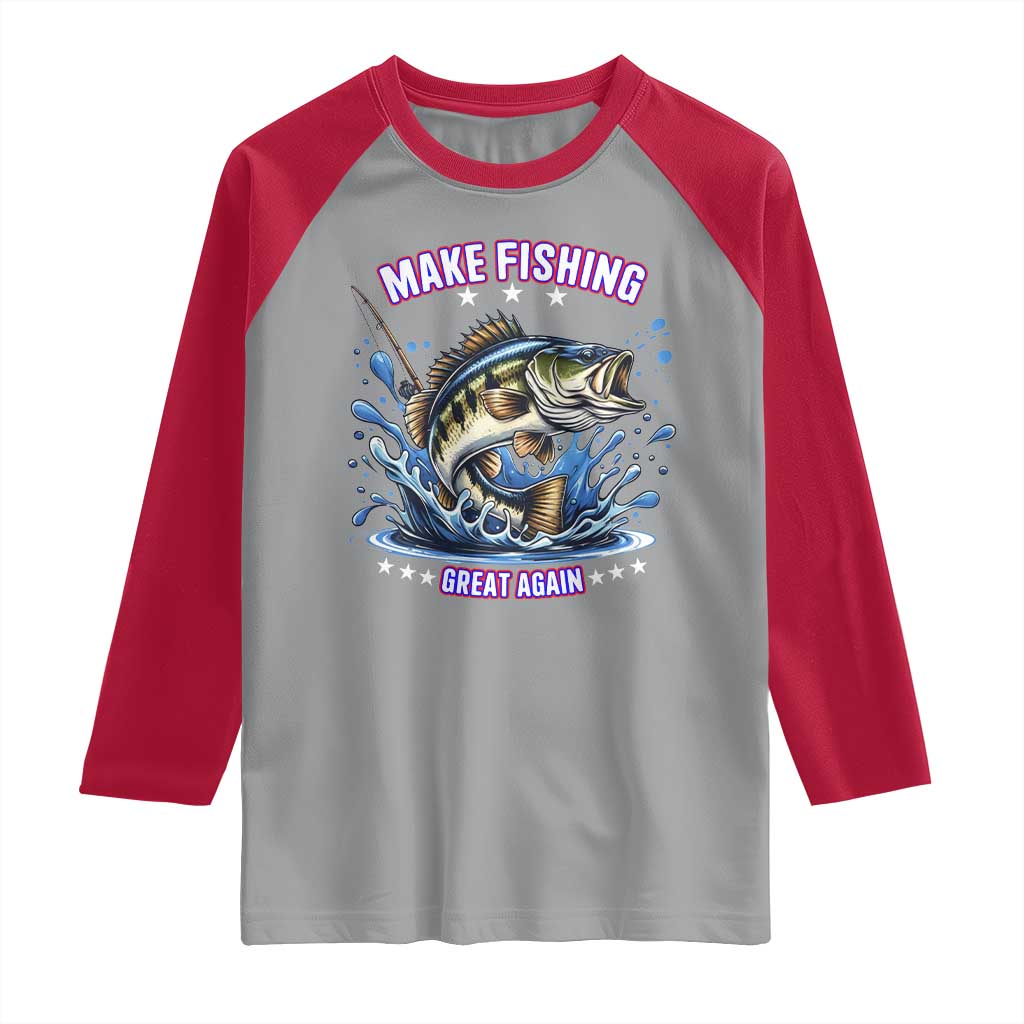 Funny Make Fishing Great Again Raglan Shirt Fisherman Gift - Wonder Print Shop