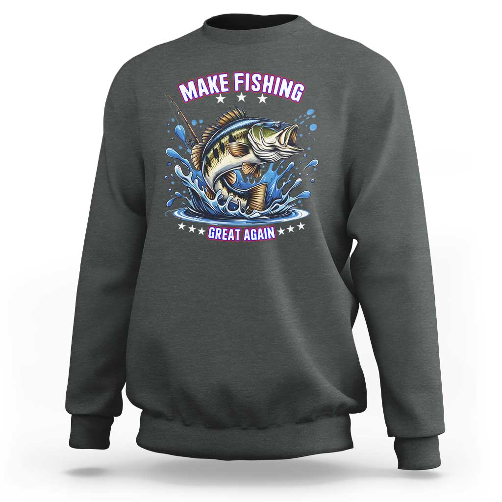 Funny Make Fishing Great Again Sweatshirt Fisherman Gift - Wonder Print Shop