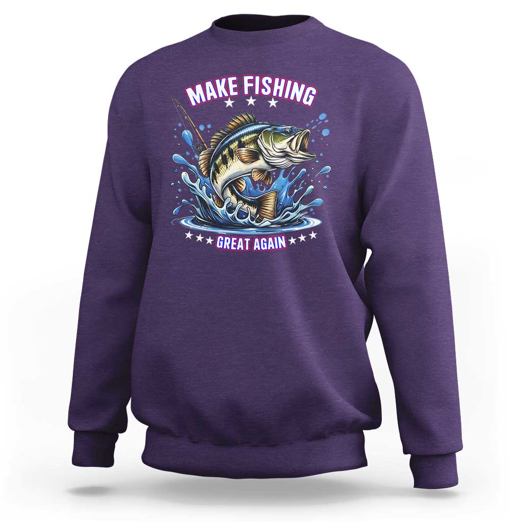 Funny Make Fishing Great Again Sweatshirt Fisherman Gift - Wonder Print Shop