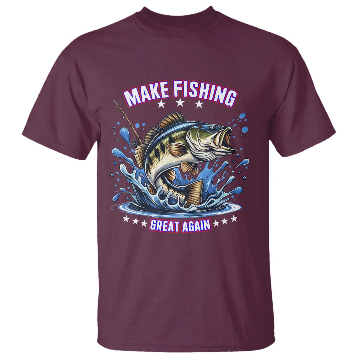 Funny Make Fishing Great Again T Shirt Fisherman Gift - Wonder Print Shop
