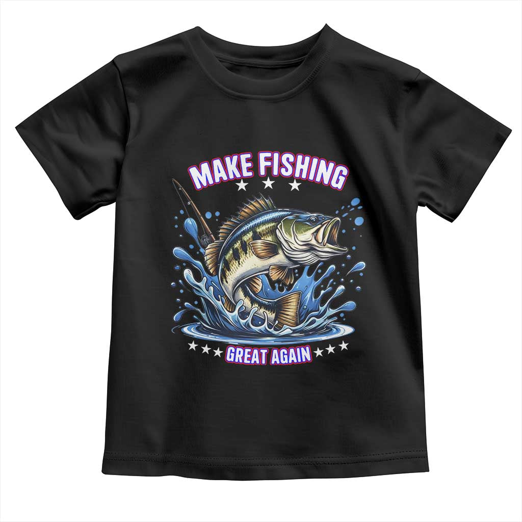 Funny Make Fishing Great Again Toddler T Shirt Fisherman Gift - Wonder Print Shop