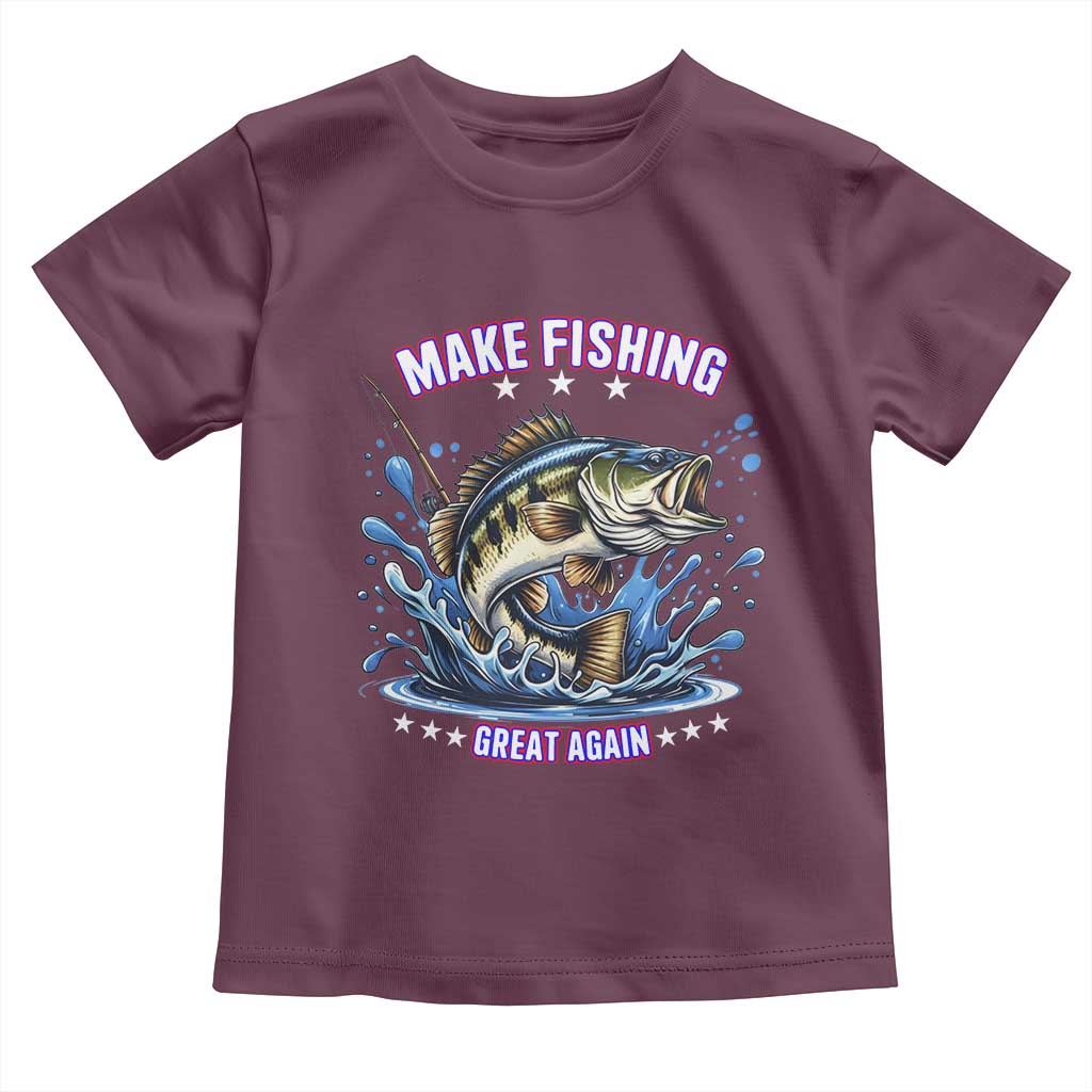 Funny Make Fishing Great Again Toddler T Shirt Fisherman Gift - Wonder Print Shop