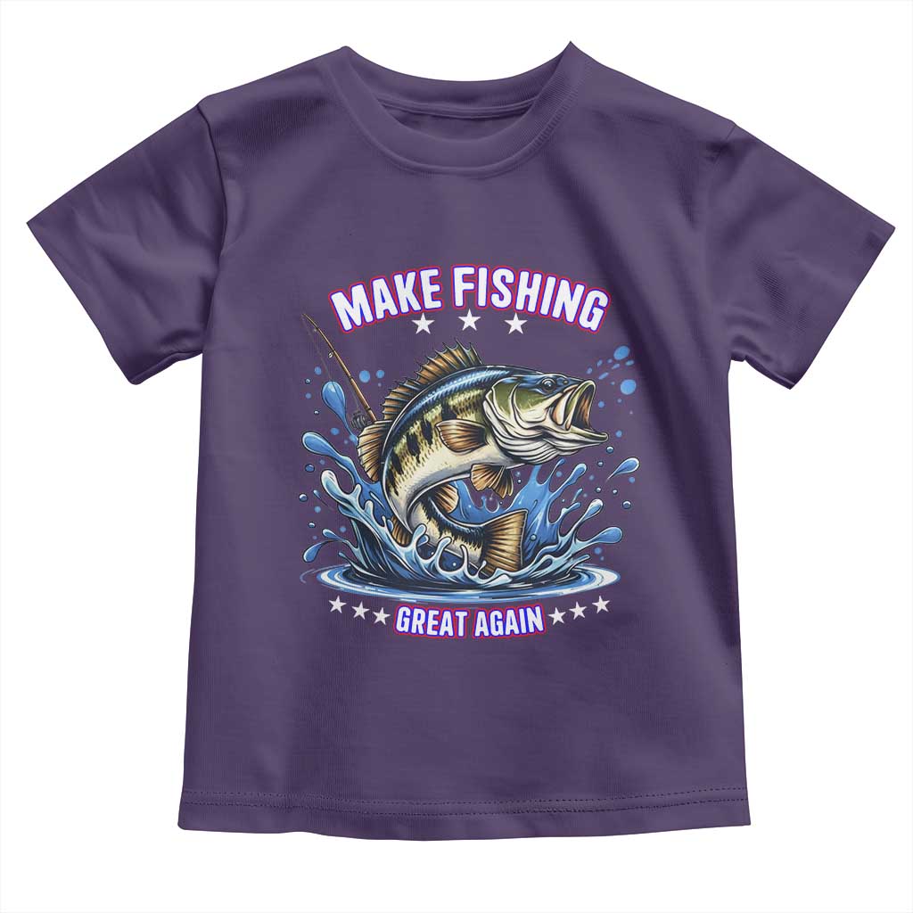 Funny Make Fishing Great Again Toddler T Shirt Fisherman Gift - Wonder Print Shop