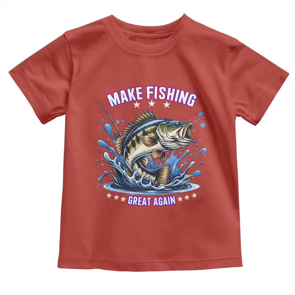 Funny Make Fishing Great Again Toddler T Shirt Fisherman Gift - Wonder Print Shop