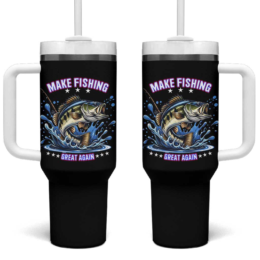 Funny Make Fishing Great Again Tumbler With Handle Fisherman Gift