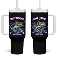 Funny Make Fishing Great Again Tumbler With Handle Fisherman Gift