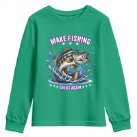 Funny Make Fishing Great Again Youth Sweatshirt Fisherman Gift - Wonder Print Shop