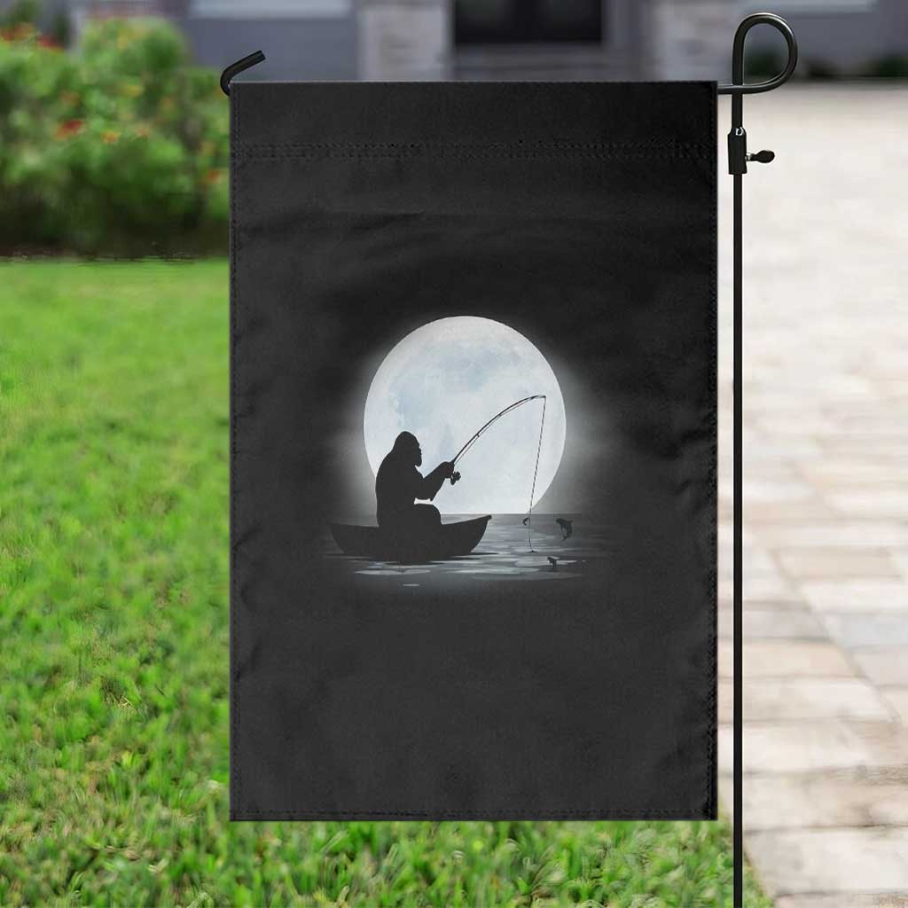 Funny Fisherman Gift Garden Flag Bigfoot Fishing - Wonder Print Shop