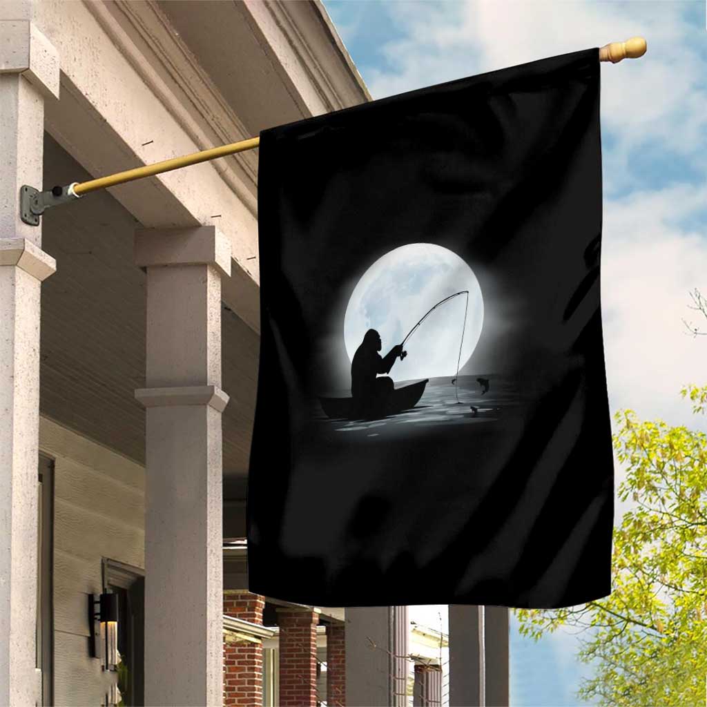 Funny Fisherman Gift Garden Flag Bigfoot Fishing - Wonder Print Shop