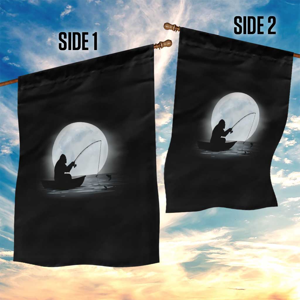 Funny Fisherman Gift Garden Flag Bigfoot Fishing - Wonder Print Shop