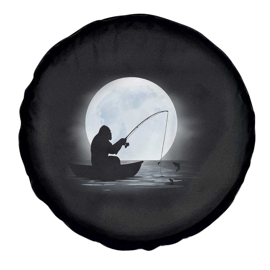 Funny Fisherman Gift Spare Tire Cover Bigfoot Fishing - Wonder Print Shop