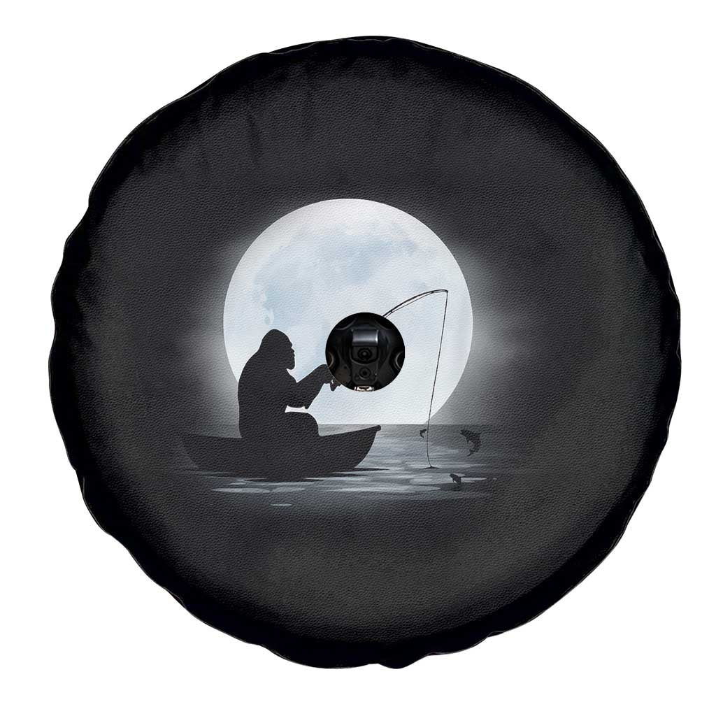Funny Fisherman Gift Spare Tire Cover Bigfoot Fishing - Wonder Print Shop