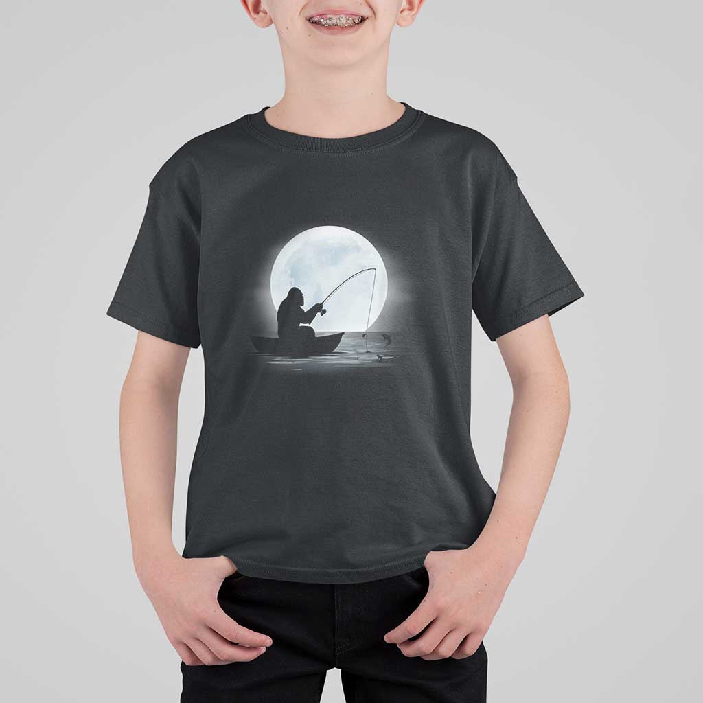 Funny Fisherman Gift T Shirt For Kid Bigfoot Fishing - Wonder Print Shop