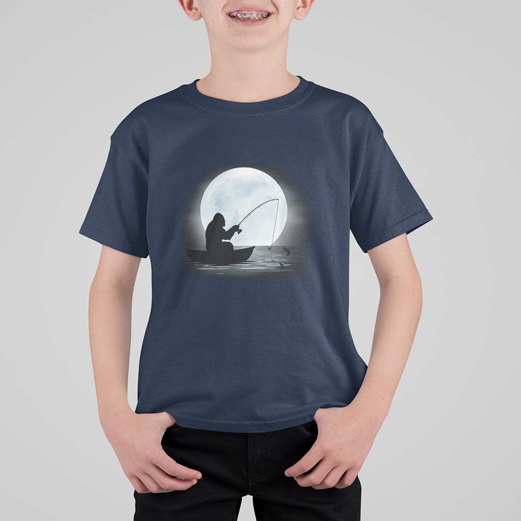 Funny Fisherman Gift T Shirt For Kid Bigfoot Fishing - Wonder Print Shop
