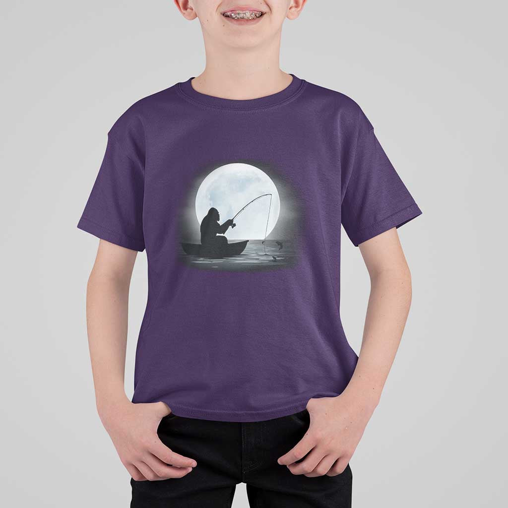 Funny Fisherman Gift T Shirt For Kid Bigfoot Fishing - Wonder Print Shop
