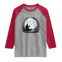 Funny Fisherman Gift Raglan Shirt Bigfoot Fishing - Wonder Print Shop