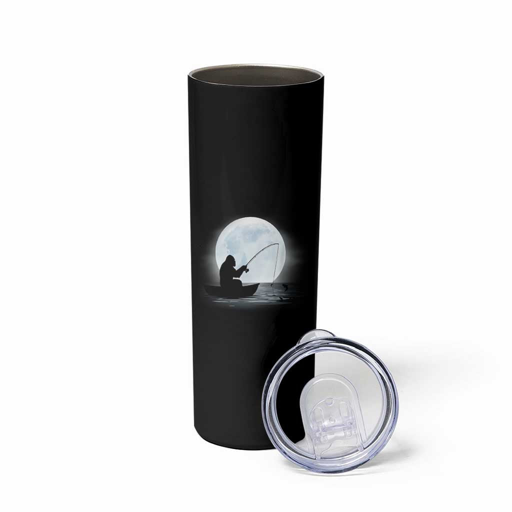 Funny Fisherman Gift Skinny Tumbler Bigfoot Fishing