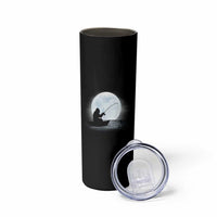 Funny Fisherman Gift Skinny Tumbler Bigfoot Fishing