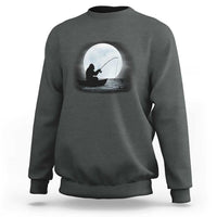 Funny Fisherman Gift Sweatshirt Bigfoot Fishing - Wonder Print Shop
