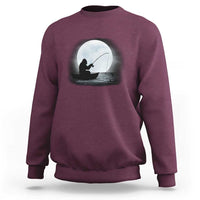 Funny Fisherman Gift Sweatshirt Bigfoot Fishing - Wonder Print Shop