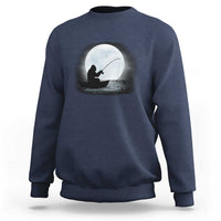 Funny Fisherman Gift Sweatshirt Bigfoot Fishing - Wonder Print Shop