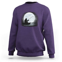 Funny Fisherman Gift Sweatshirt Bigfoot Fishing - Wonder Print Shop