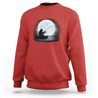 Funny Fisherman Gift Sweatshirt Bigfoot Fishing - Wonder Print Shop