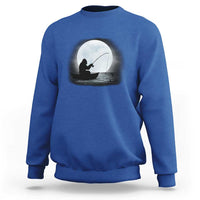 Funny Fisherman Gift Sweatshirt Bigfoot Fishing - Wonder Print Shop