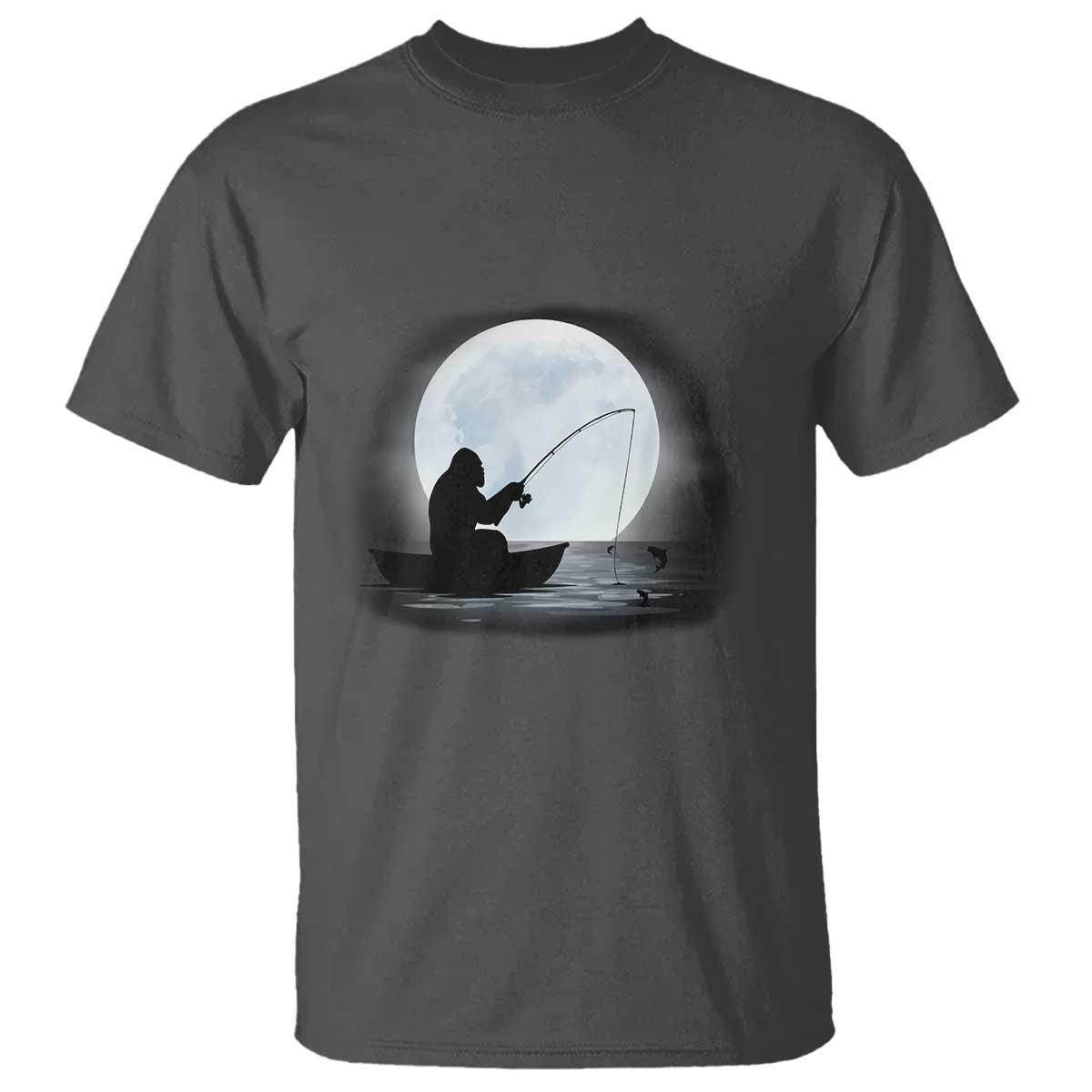 Funny Fisherman Gift T Shirt Bigfoot Fishing - Wonder Print Shop