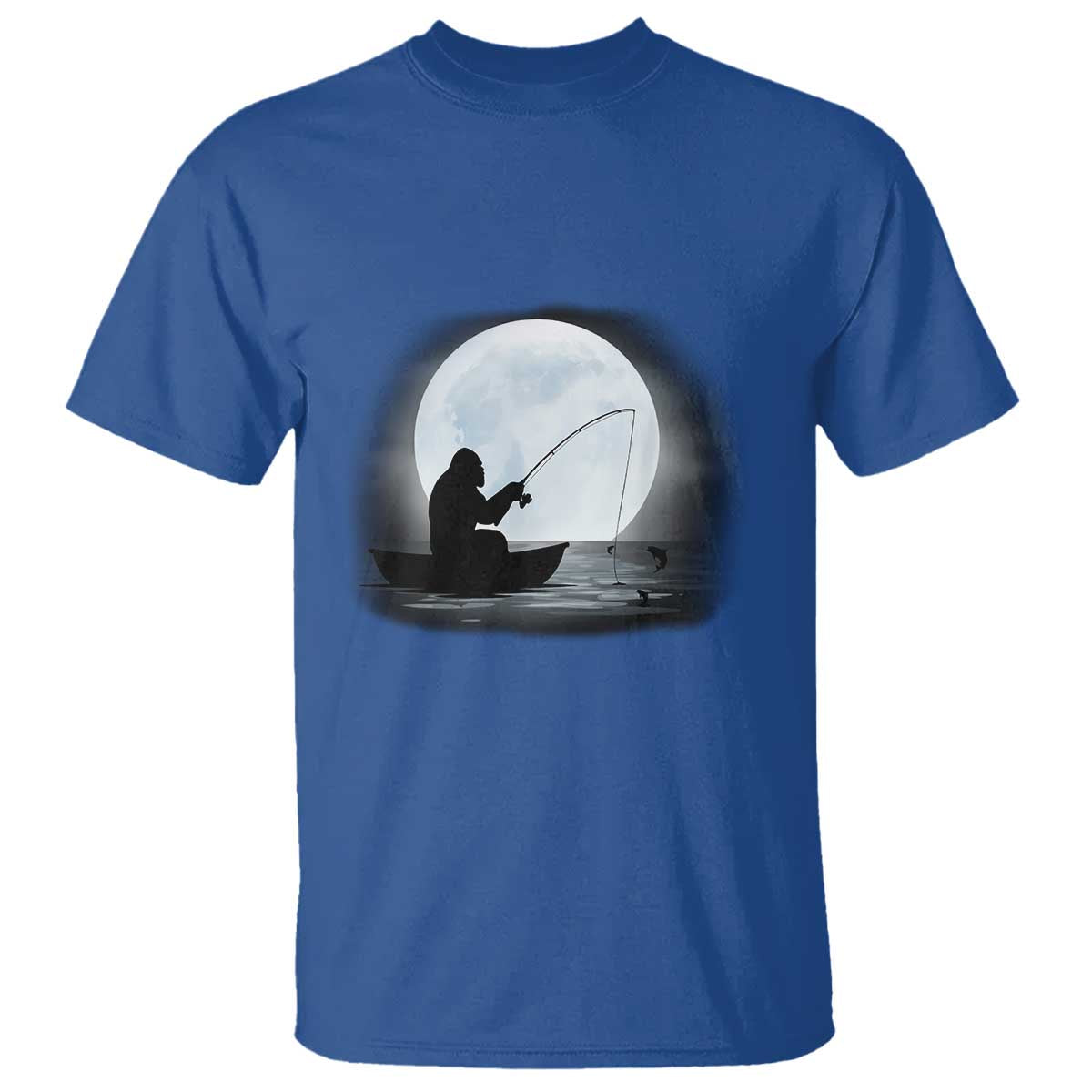 Funny Fisherman Gift T Shirt Bigfoot Fishing - Wonder Print Shop