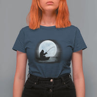 Funny Fisherman Gift T Shirt For Women Bigfoot Fishing - Wonder Print Shop