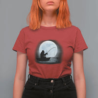 Funny Fisherman Gift T Shirt For Women Bigfoot Fishing - Wonder Print Shop